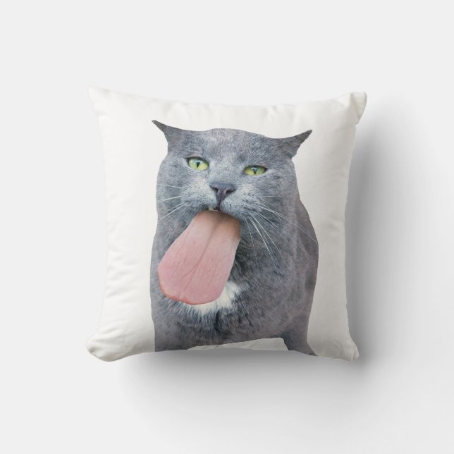 Cojín Decorativo ¿El Gato Tiene Tu Lengua? (Anverso)