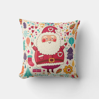 Cojín Decorativo El gracioso Ilustracion de Navidades de Santa Clau
