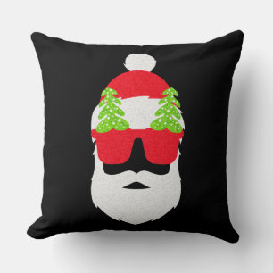 Cojín Decorativo El gracioso Papá Noel con Navidades Gafas de sol T