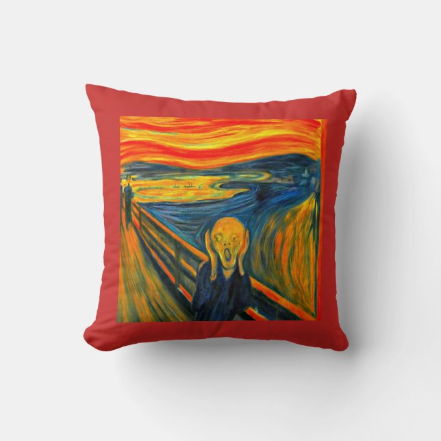 Cojín Decorativo El grito de Munch, Bella Artes  (Anverso)