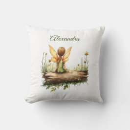 Cojín Decorativo El hato solitario sentado en un tronco