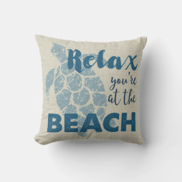 Cojín Decorativo El Hawaiian de la tortuga de mar de Honu relaja el