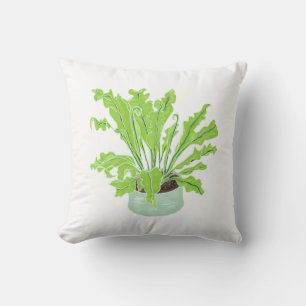 Cojín Decorativo El helecho del nido de pájaro de Asplenium - dibuj