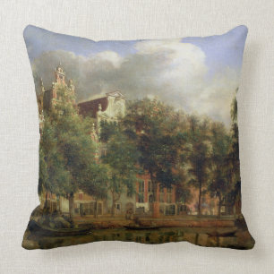 Cojín Decorativo El Herengracht, Amsterdam (aceite en el panel)