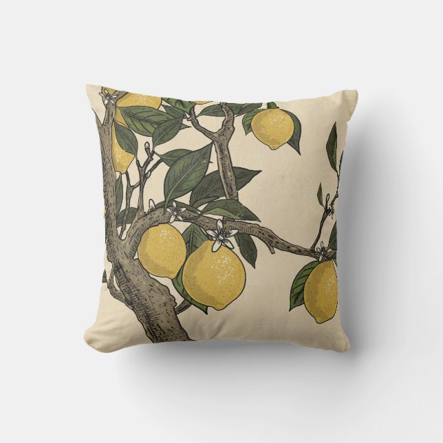 Cojín Decorativo El hermoso limonero (Anverso)