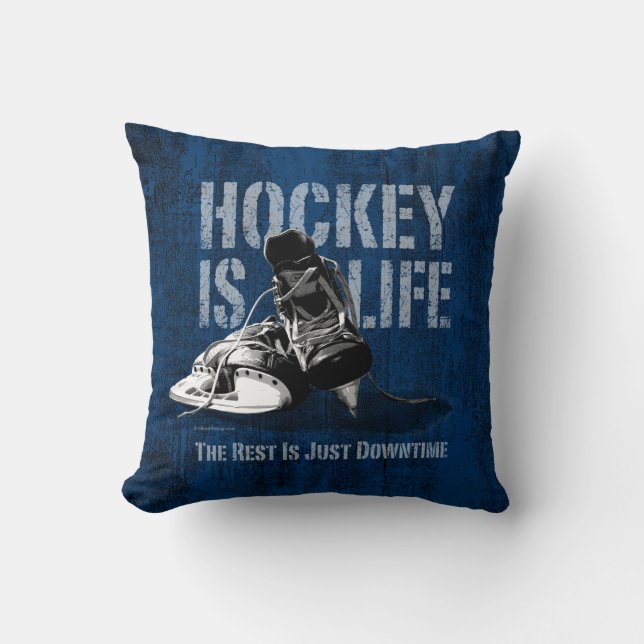 Cojín Decorativo El hockey es vida (Anverso)