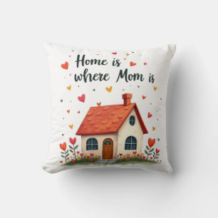 Cojín Decorativo El hogar es donde está la madre... el día de la ma