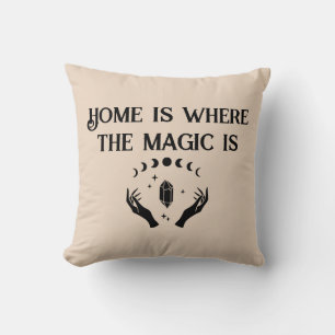 Cojín Decorativo El hogar es donde la magia