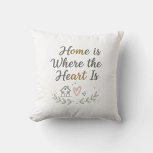 Cojín Decorativo El hogar es el lugar donde está el corazón - Acoge