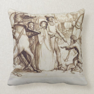 Cojín Decorativo El hombre ciego, 1853 (pluma, tinta, lavado y