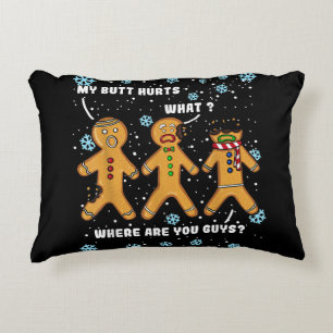 Cojín Decorativo El hombre de pan de jengibre cocinar mi culo duele