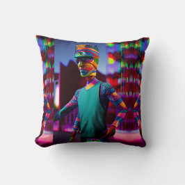 Cojín Decorativo El Hombre Que Arañó Mi Café - Ken Gage Art