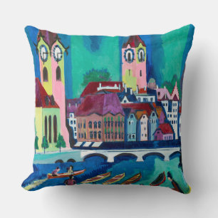 Cojín Decorativo El impulso de la ciudad, Ernst Ludwig Kirchner Zur