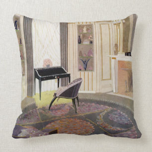 Cojín Decorativo El interior con muebles diseñó por Ruhlmann, de