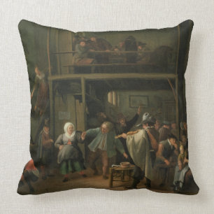 Cojín Decorativo El interior de una taberna con un par que baila a