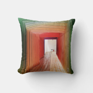 Cojín Decorativo El interior del vestíbulo de madera verde y roja