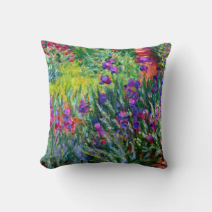 Cojín Decorativo El jardín Iris en Giverny Claude Monet Bella Artes