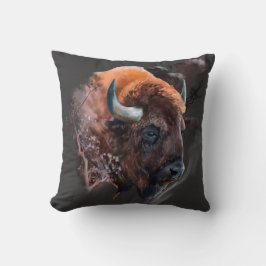 Cojín Decorativo El jefe de un bisonte europeo