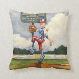 Cojín Decorativo El lanzador de béisbol Mound de Jay Throckmorton