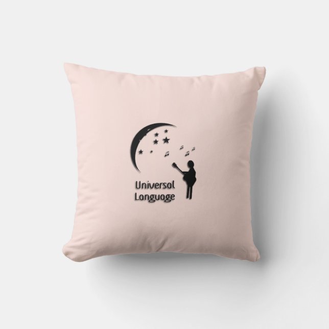 Cojín Decorativo El Lenguaje Universal Rosa (Anverso)