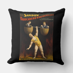 Cojín Decorativo El levantador de pesas de vodevil Eugen Sandow San