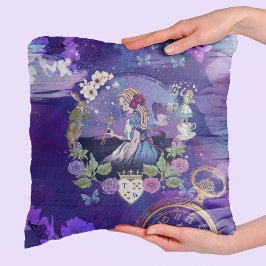 Cojín Decorativo El libro de cuentos mágico Vintage Alice in Wonder