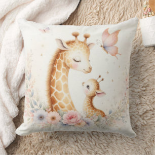 Cojín Decorativo El libro de cuentos Woodland Babies Giraffe and Ba