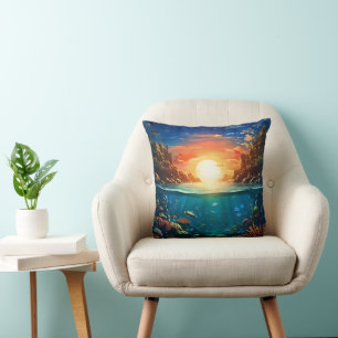 Cojín Decorativo el límite entre el agua y el aire