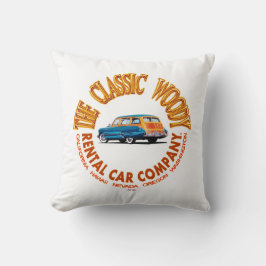 Cojín Decorativo El logotipo clásico de Woody Rental Car Company Ve