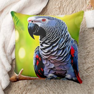 Cojín Decorativo El loro gris africano hablando