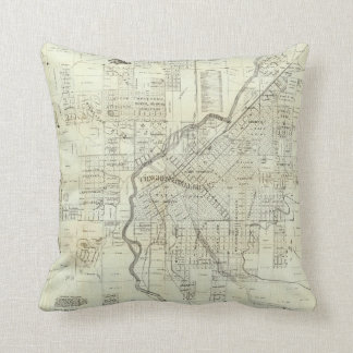 Cojín Decorativo El mapa de Thayer de Denver Colorado