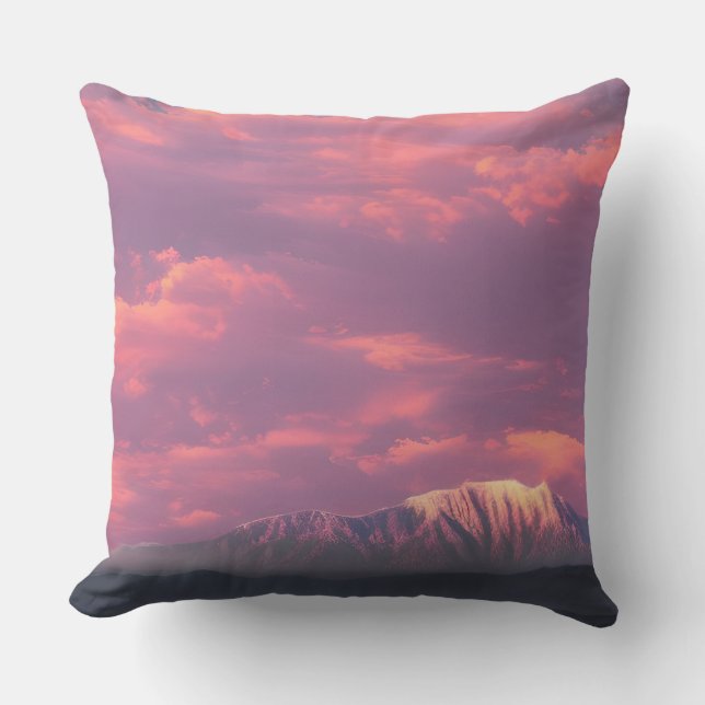 Cojín Decorativo El mar de las nubes rosas (Anverso)