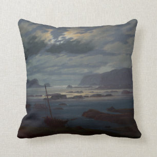 Cojín Decorativo El Mar del Norte a la luz de la luna, 1823-24