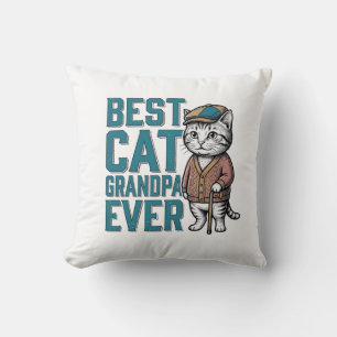 Cojín Decorativo El Mejor Abuelo de Gatos Vintage Camiseta