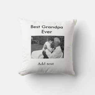 Cojín Decorativo El mejor abuelo siempre agrega el nombre de la fot