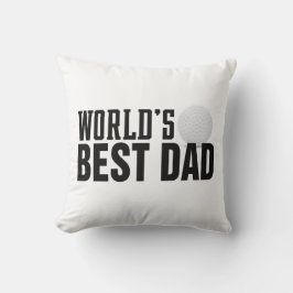 Cojín Decorativo El mejor golf de tipografía para papá del mundo | 