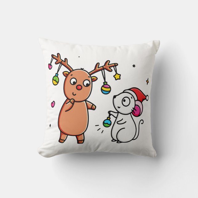 COJÍN DECORATIVO EL MEJOR INTERCAMBIO DE AMIGOS ES EL CUIDADO (Anverso)