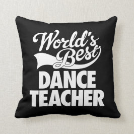 Cojín Decorativo El mejor negro del profesor de la danza del mundo