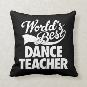 Cojín Decorativo El mejor negro del profesor de la danza del mundo
