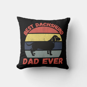 Cojín Decorativo El mejor padre de dachshund siempre es gracioso
