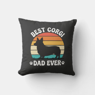 Cojín Decorativo El Mejor Papá Corgi Retro Perro