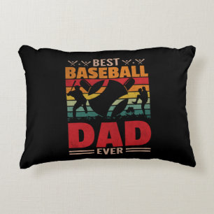 Cojín Decorativo El mejor papá de béisbol de la historia