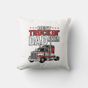 Cojín Decorativo El Mejor Papá de Camiones Diseño de Camiseta de Ca