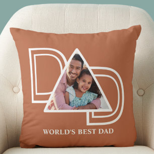 Cojín Decorativo El Mejor Papá del Mundo Foto Personalizada Día del
