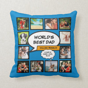Cojín Decorativo El mejor papá del mundo, papá, padre de Guay, foto