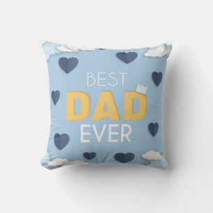 Cojín Decorativo El mejor papá fue el Poster del Día del Padre