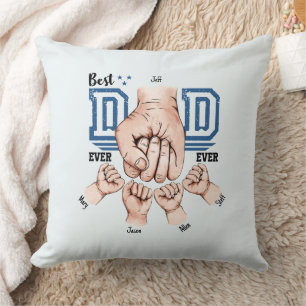 Cojín Decorativo El mejor papá jamás Personalizado Fist Bump - Cuat
