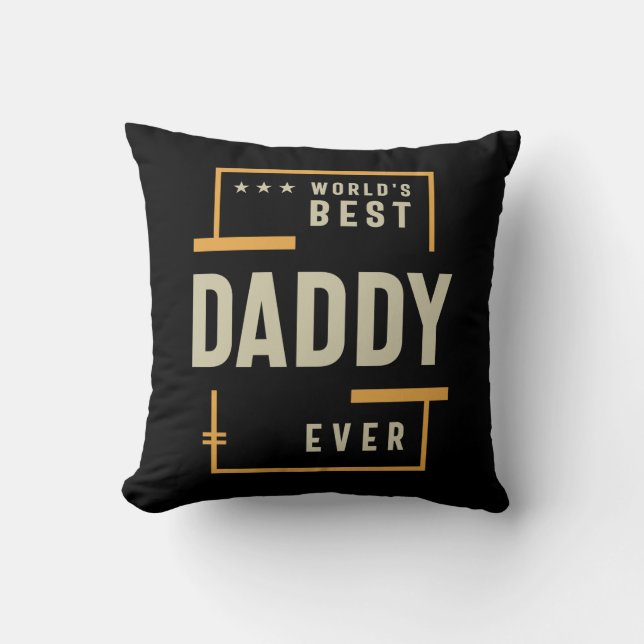 Cojín Decorativo El mejor papi del mundo - Día del padre (Anverso)