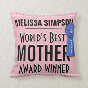 Cojín Decorativo El mejor premio de la madre del mundo