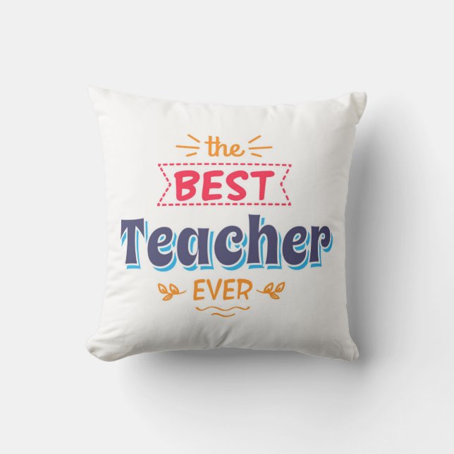 Cojín Decorativo El mejor profesor nunca (Anverso)